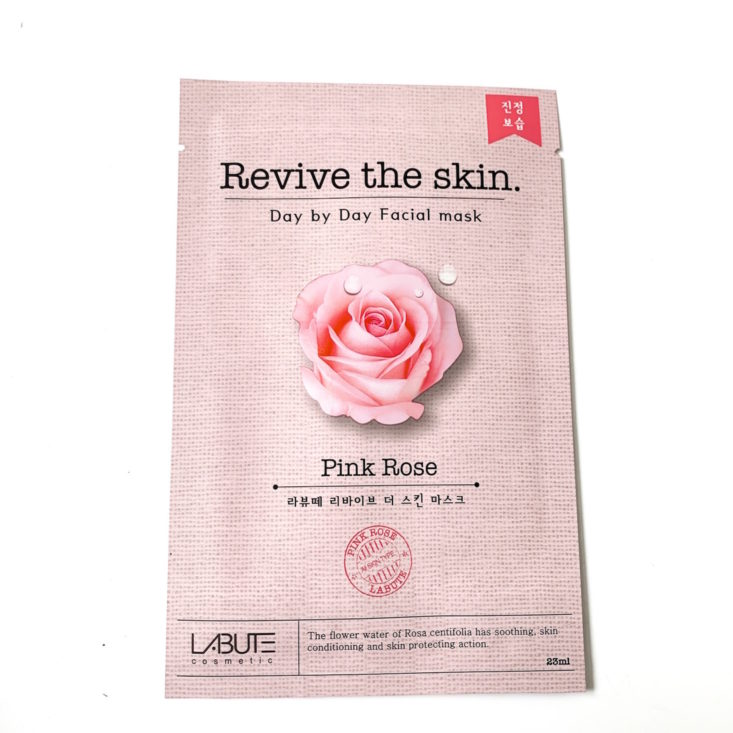 Sooni Mini Pouch Review March 2019 - Labute Revive the Skin Pink Rose Mask Top