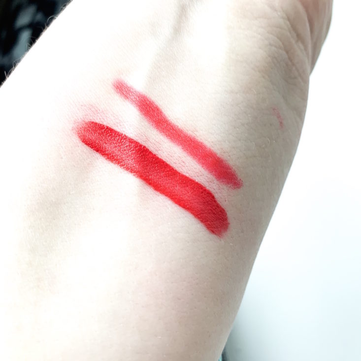 Sooni Mini Pouch Review March 2019 - TonyMoly Perfect Lips Double Color Tint in #2 Double Heart Swatched Top