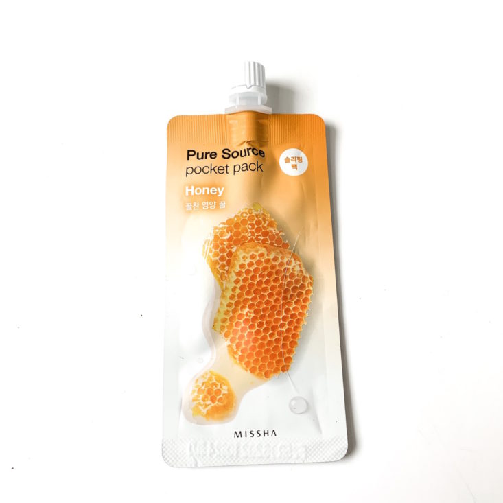 Sooni Pouch Review March 2019 - Missha Pure Sure Pocket Honey Sleeping Pack Front Top