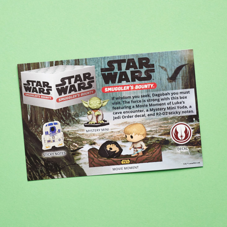 Star Wars Smuggler_s Bounty February 2019 info card