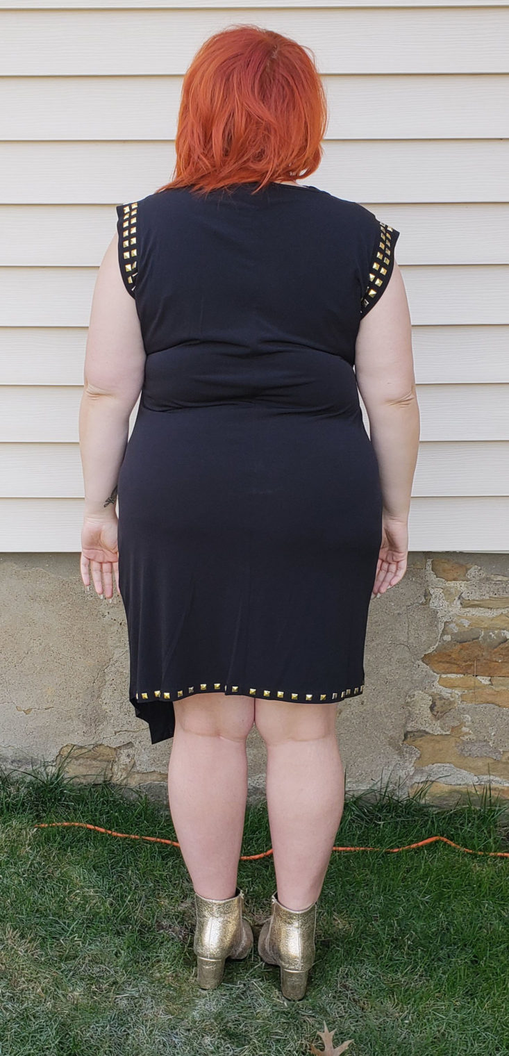 Stitch Fix Plus Size Clothing Box January 2019 - Vallery Side Slit Dress Wearing Back