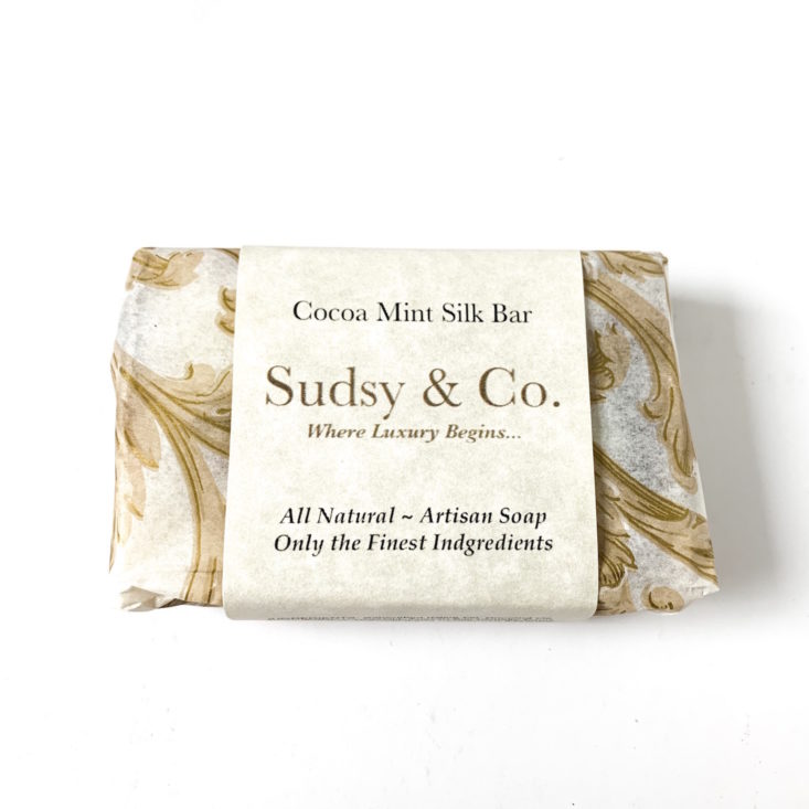 Sudsy Club April 2019 - Cocoa Mint Silk Bar Packet Front