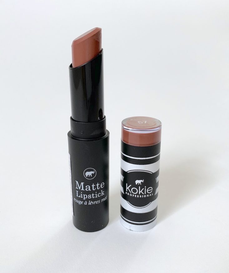 Sweet Sparkle Makeup Box February 2019 - Kokie Matte Lipstick in High Tea Front