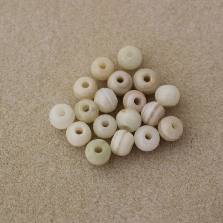 Vintage Bead Box March 2019 - Alabaster Beads Top View