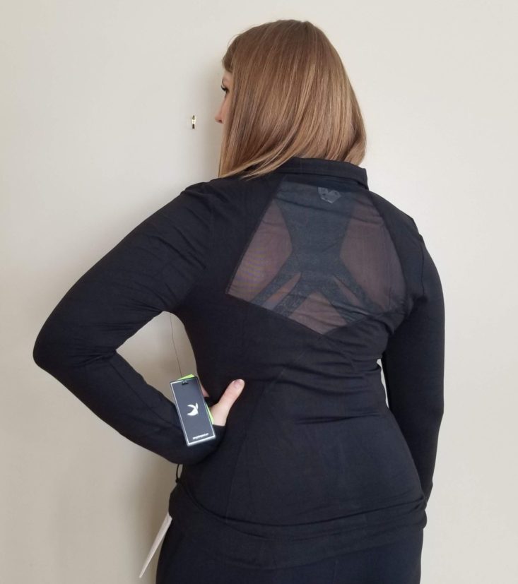 Wantable Fitness March 2019 black jacket back