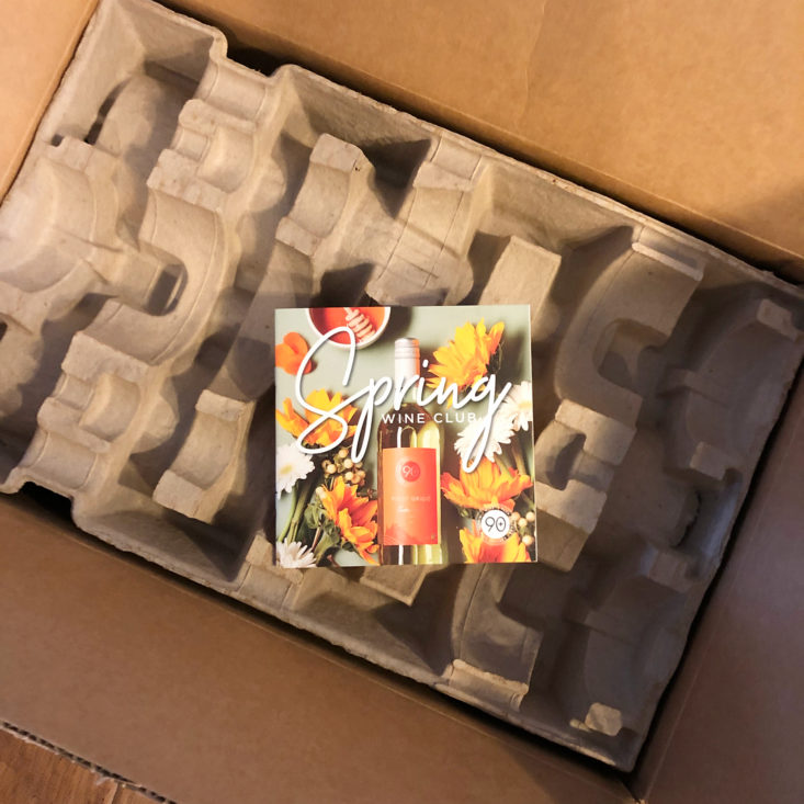 90 Plus Cellars Wine Review Spring 2019 - Box Opened Top