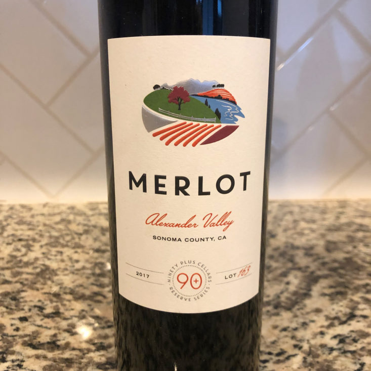 90 Plus Cellars Wine Review Spring 2019 - Merlot Bottle Front