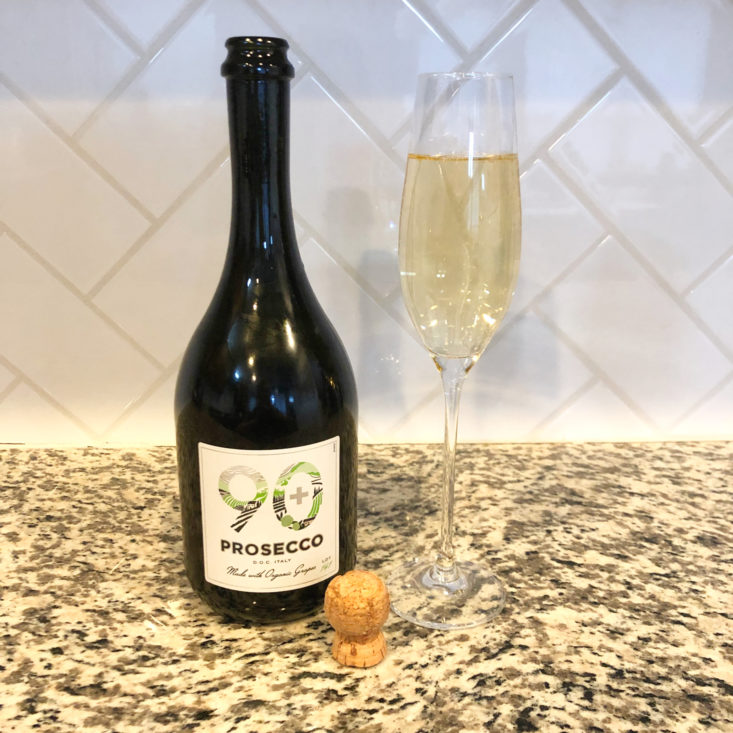 90 Plus Cellars Wine Review Spring 2019 - Prosecco Bottle With Glass Front