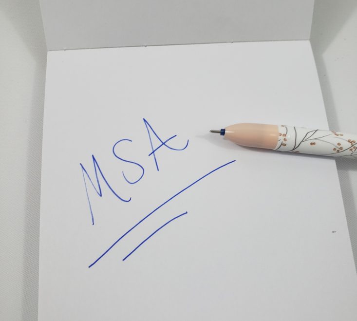 BUSY BEE REVIEW APRIL 2019 - Erasable Blue Pen Tested On Notepad Top