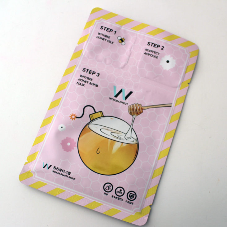 Beauteque Mask Maven Review March 2019 - Wonjin 3-Step Bee Honey Bomb Mask Top