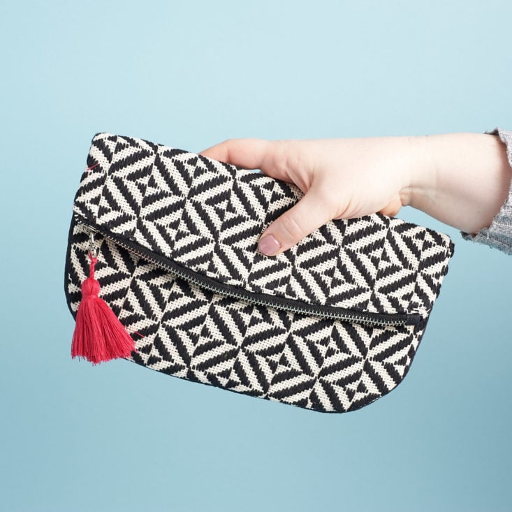 Bombay and Cedar April 2019 review megan holding clutch