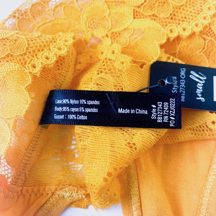 BootayBag “Mix It Up” Panty & Thong Review April 2019 - Yellow Lace Thong 3 Top