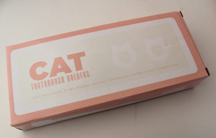Cat Lady Box Review April 2019 - Cat Toothbrush Holder Set Box Top