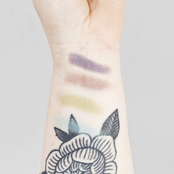 Color Curate April 2019 eyeshadow palette swatches
