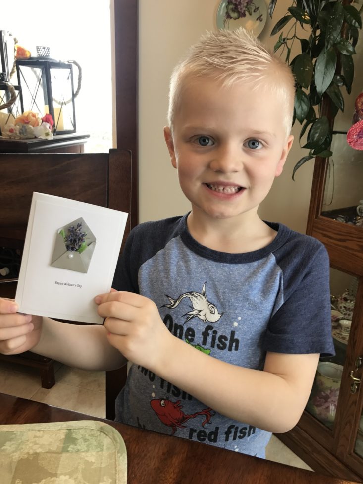 Confetti Grace April 2019 - Hank with card Front
