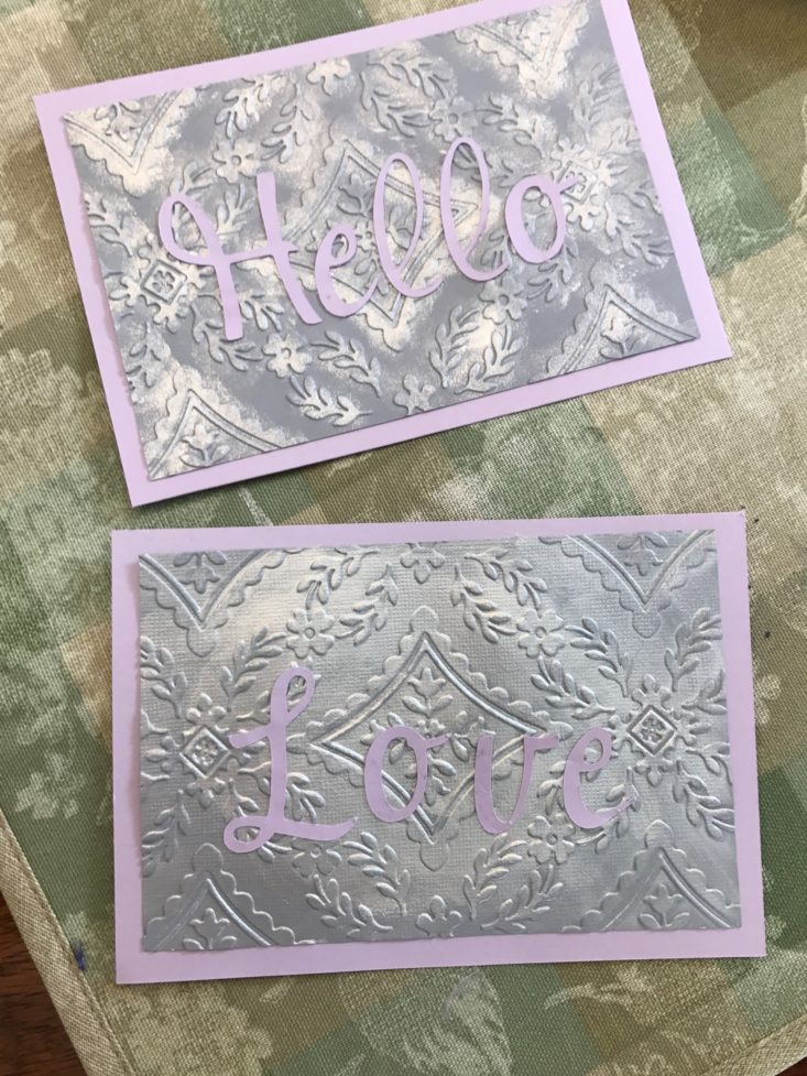 Confetti Grace April 2019 - both finished cards Top