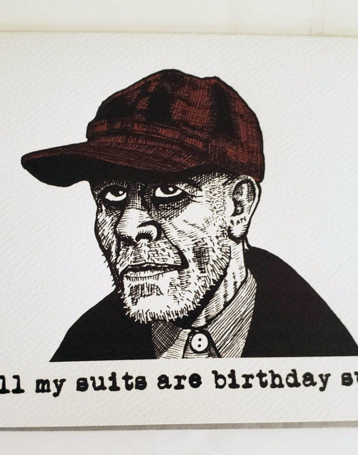 Creepy Crate Winter 2019 Review - Ed Gein Birthday Card by Depressive Ghoul Top