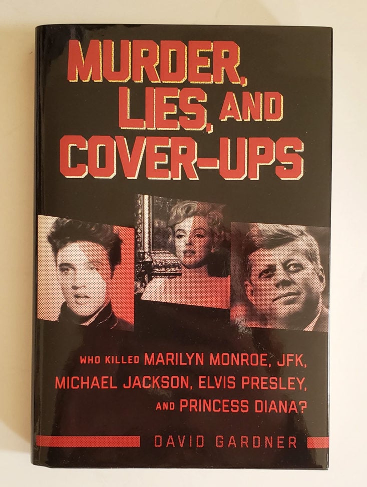 Creepy Crate Winter 2019 Review - Murder, Lies, and Cover-Ups by David Gardner Front top