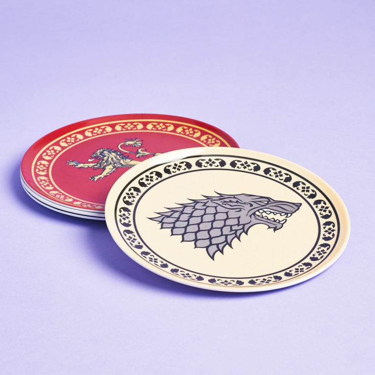 Culturefly Game Of Thrones April 2019 start and lannister plates