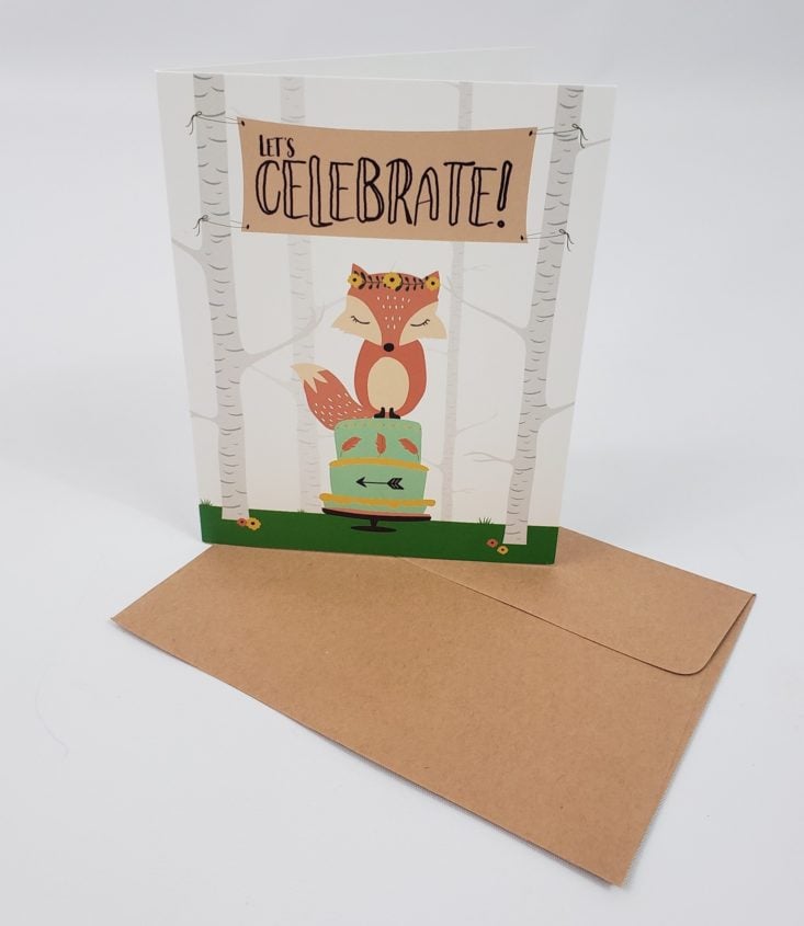 FLAIR And PAPER Subscription Box April 2019 - Lets Celebrate Greeting Card Front