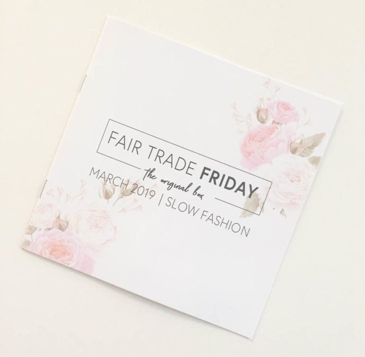 Fair Trade Friday March 2019 - Booklet Top