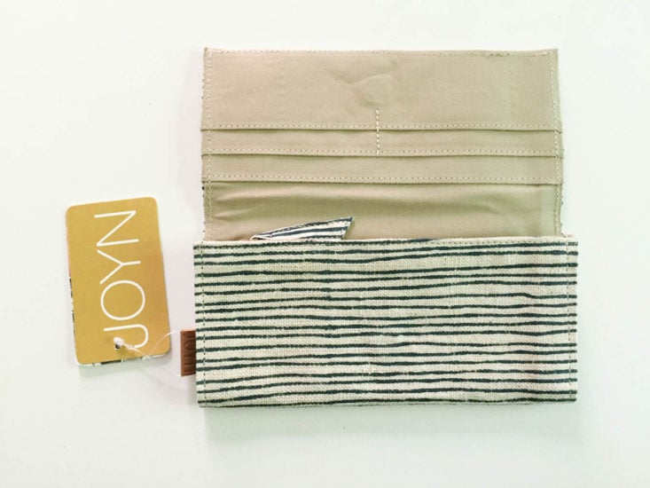 Fair Trade Friday Subscription Box Review April 2019 - Striped Cotton Print Wallet by Joyn, India 2 Top