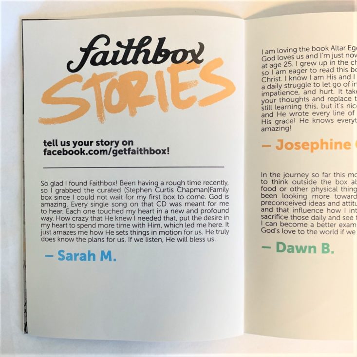 Faithbox “Doubt” March 2019 - Impact Guide 3