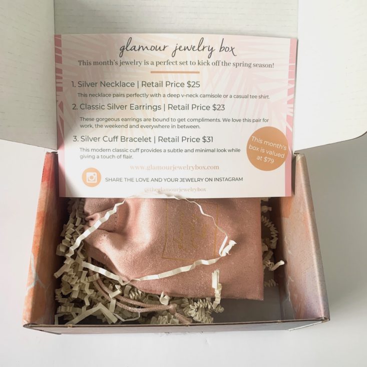 Glamour Jewelry Box March 2019 - Open Box Top