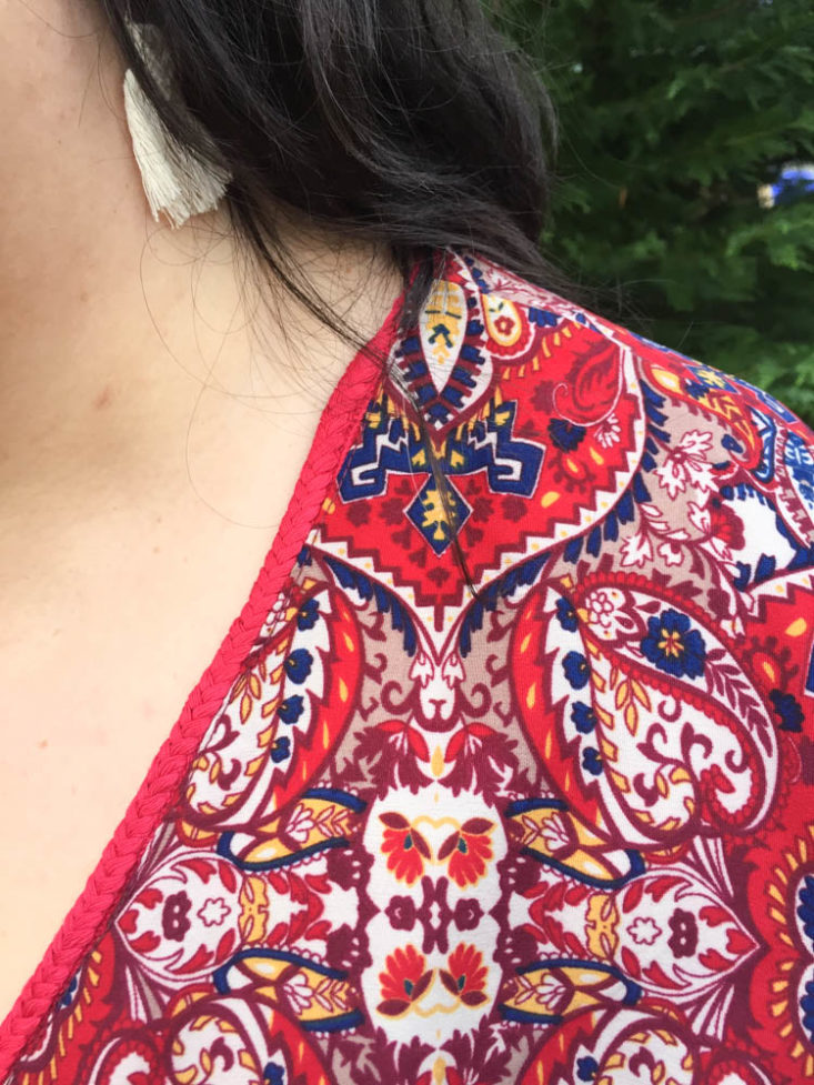 Gwynnie Bee Box March 2019 - KAKTUS Paisley V Neck Top Closer Top