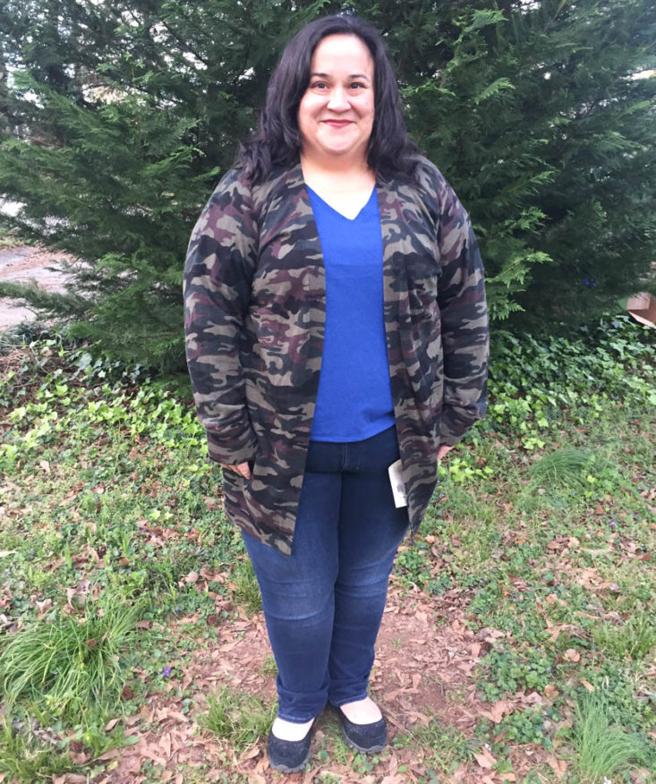 Gwynnie Bee Box March 2019 - SANCTUARY CLOTHING Camo Print Camp Wearing Front