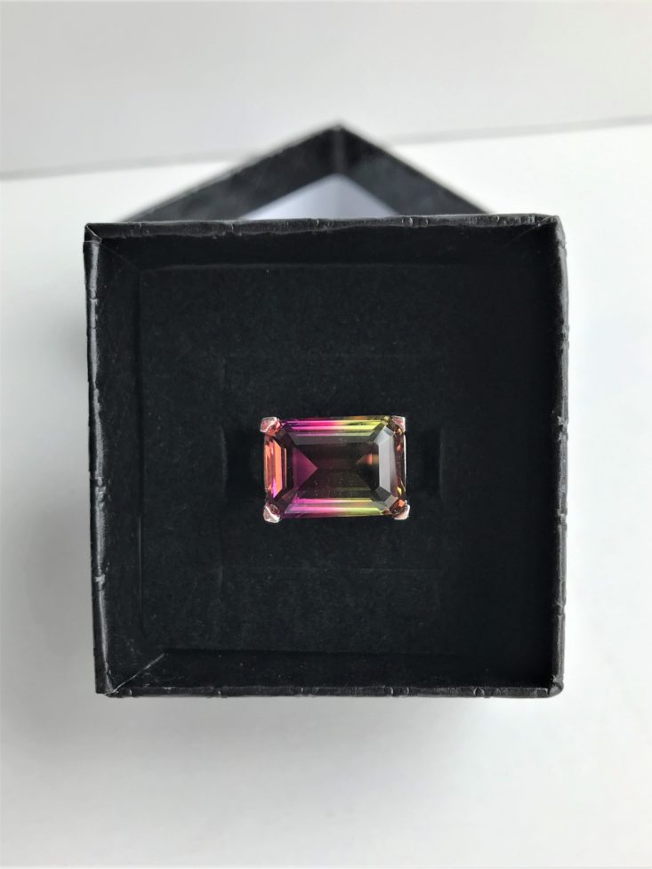 Jewelry Subscription Box April 2019 - Pink And Yellow Gemstone Ring Top