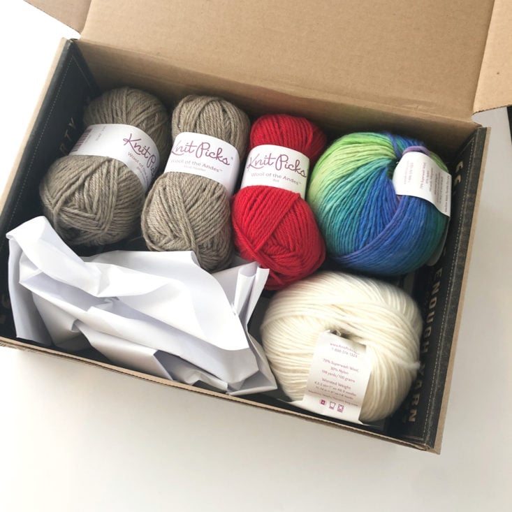 Knit Picks Skill Builder Review March 2019 - Box Open Top