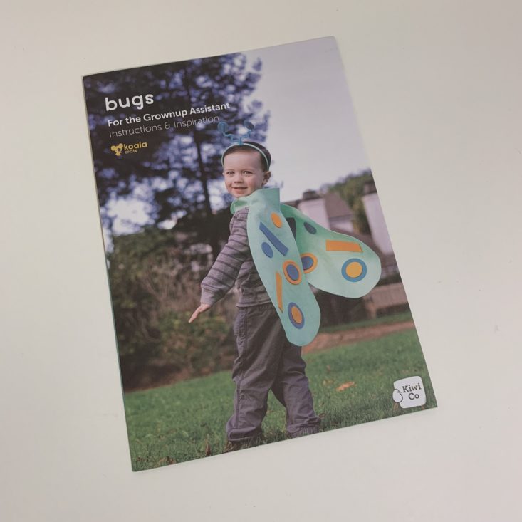 Koala Crate Bugs Review March 2019 - Information Booklet Front Top