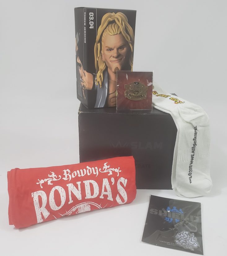 Loot Crate WWE Slam Crate February 2019 - All Contents Front