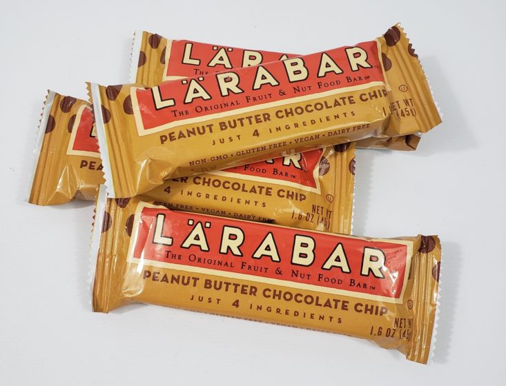 Monthly Box Of Food And Snack Review April 2019 - Peanut Butter Chocolate Chip Larabar Front