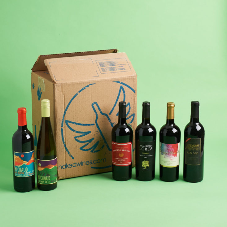 Naked Wines review March 2019 all bottles inside with box