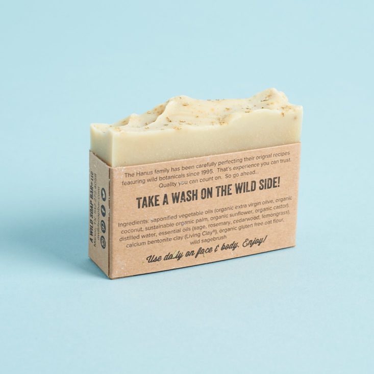 back of AWSB Desert Sage Soap