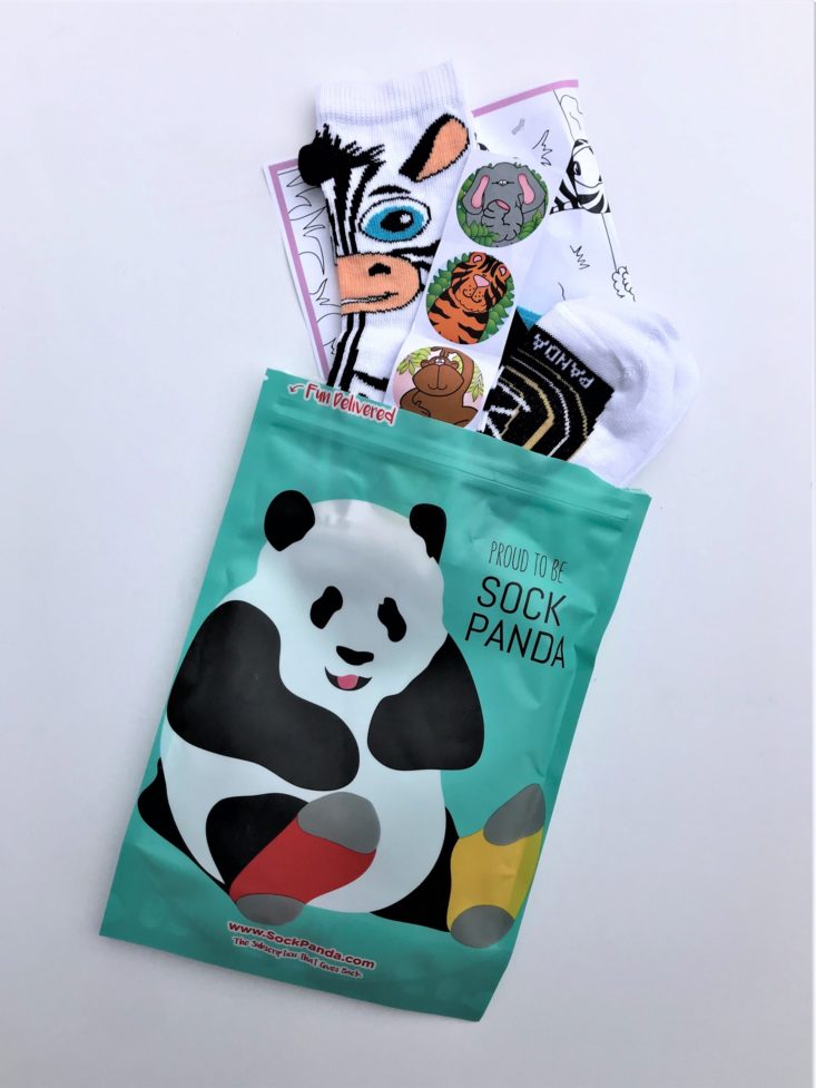 Panda Pals Kid’s Socks April 2019 - Envelope Open Front