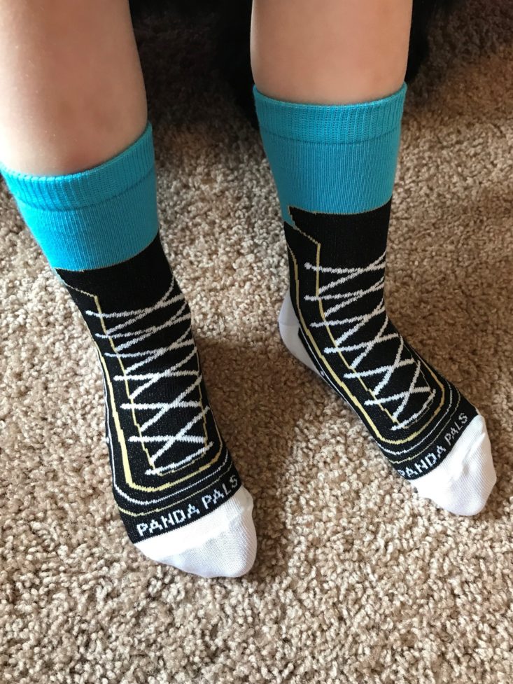 Panda Pals Kid’s Socks April 2019 - Shoe Sock On Front