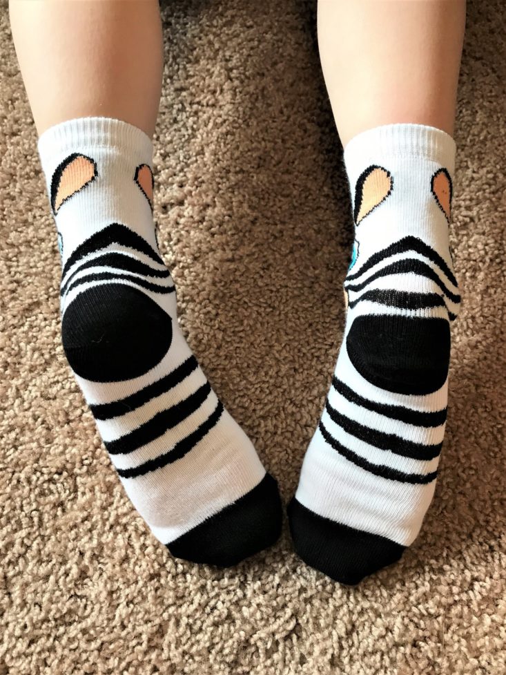 Panda Pals Kid’s Socks April 2019 -Zebra Socks Bottom