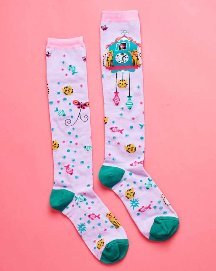 Peaches and Petals March 2019 sock pair