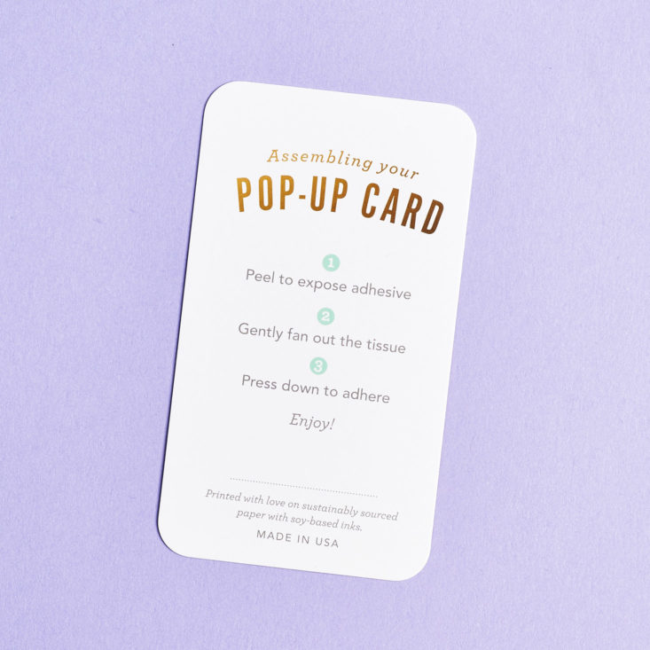 Postmarkd Studio April 2019 egg card pop up card