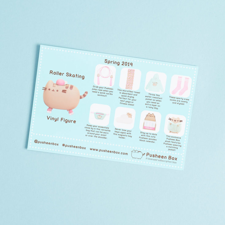other side of Pusheen Box Out of Office Info card