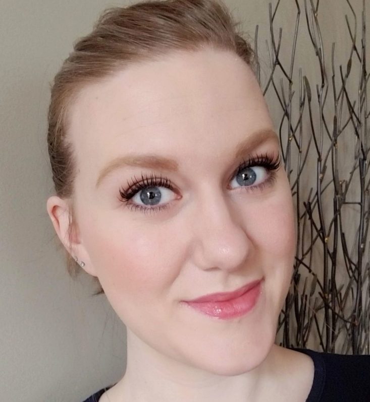 Birchbox Sample Choice April 2019 lip oil modeled