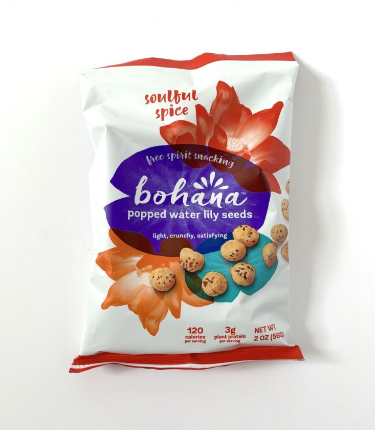 SnackSack Classic Review March 2019 - Bohana Popper Water Lily Seeds Packet Top