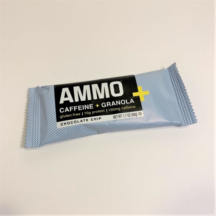 SnackSack Gluten-Free Review March 2019 - Ammo Chocolate Chip Granola Bar, 1.7 oz Front Top