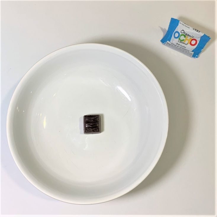 SnackSack Gluten-Free Review March 2019 - Ocho Candy, Coconut Plated Top