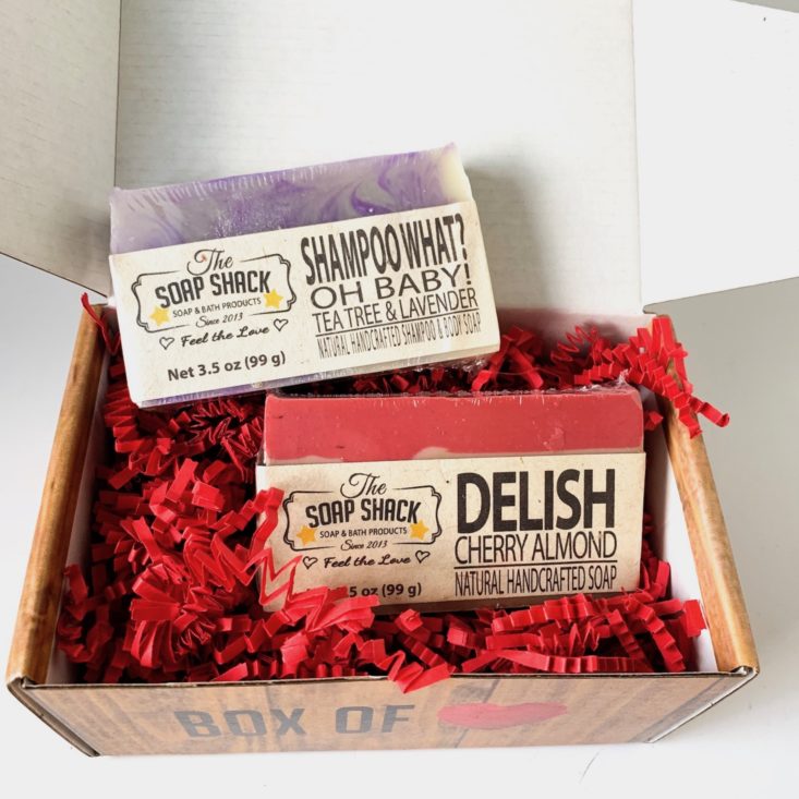Soap Shack The Soap Club Review March 2019 - Products In Box Top