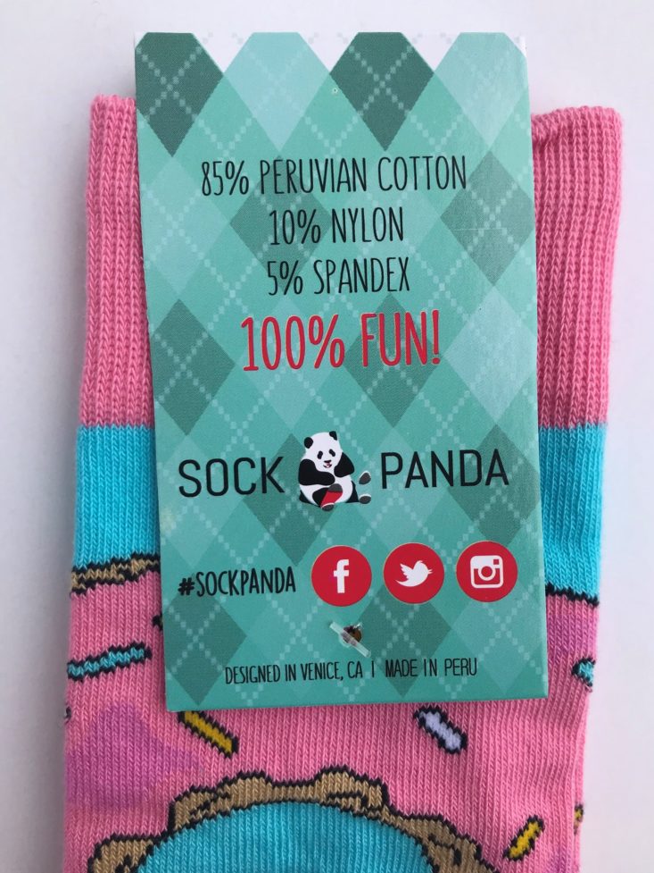 Sock Panda Women April 2019 - doughnut socks front tag Top