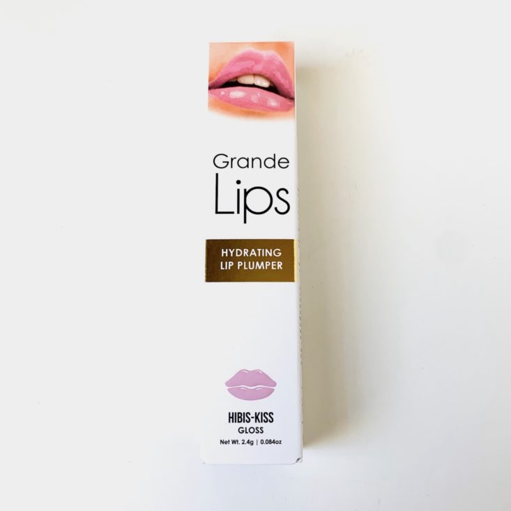 Spring Beauty Report April 2019 - GrandeLIPS Hydrating Lip Plumper in HibisKiss Box Front